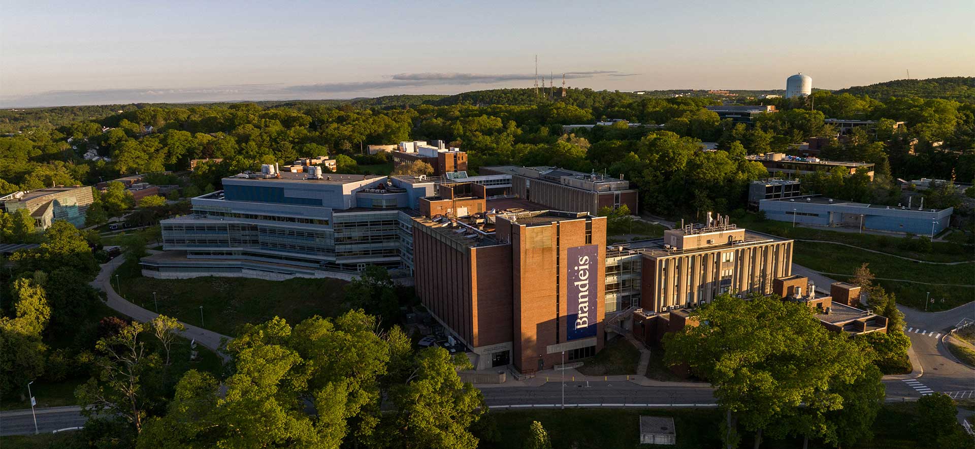 Aerial view of Brandeis campus