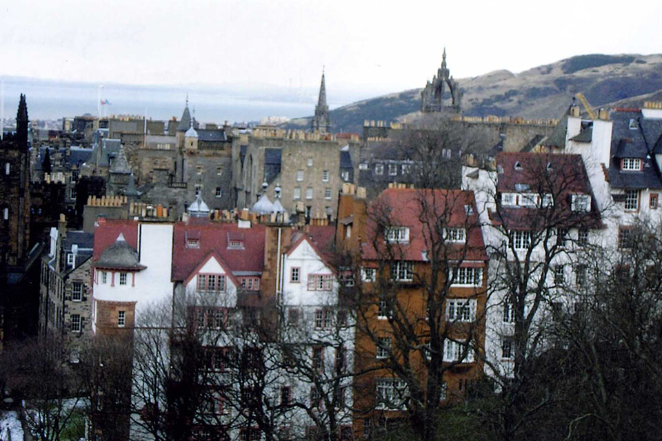 A row of buildings in Scotland