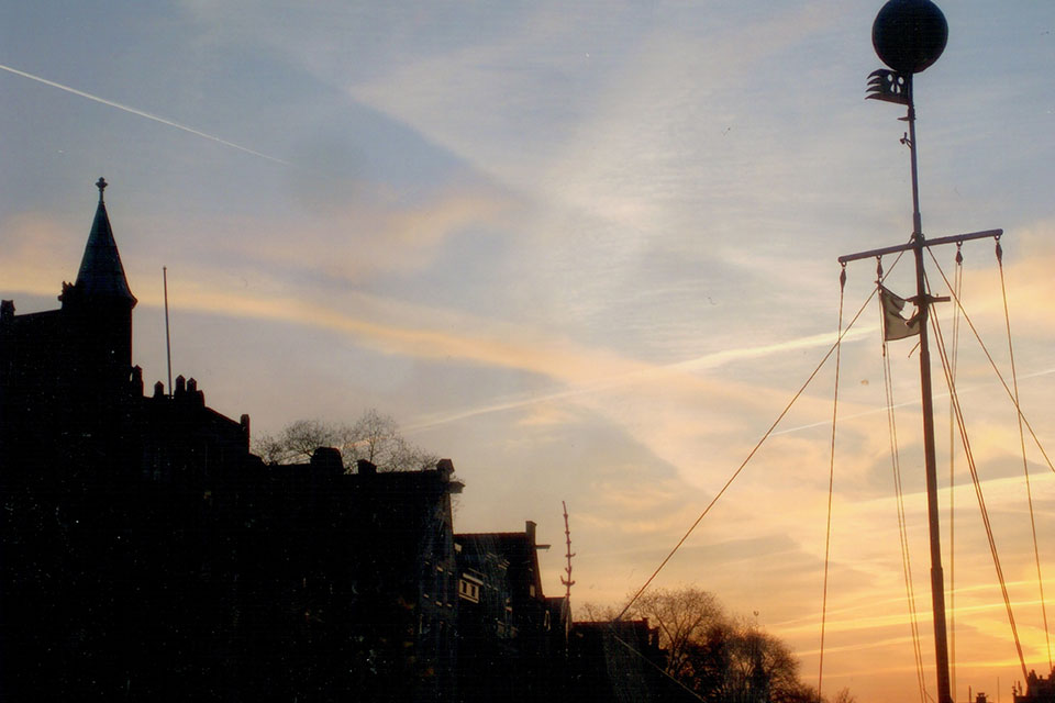 The sky at sunset in the Hague