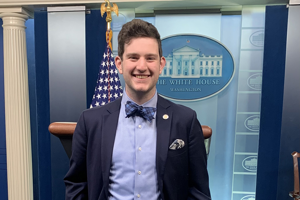 Zac in the White House Briefing Room