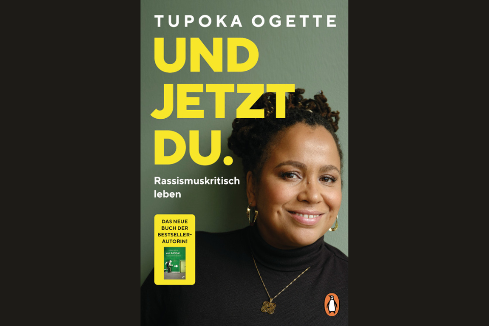 Book cover with Tupoka on the front called Und Jetzt Du