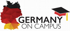 Logo with the country of Germany in black gold and red