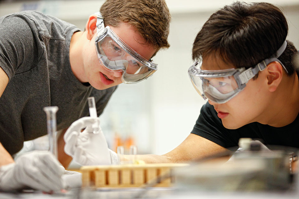 Chemistry Undergraduates in lab