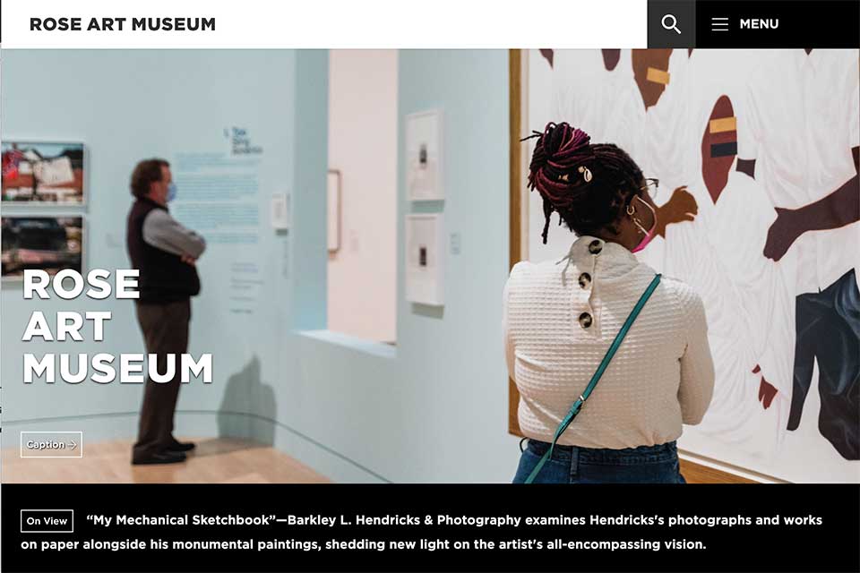 Rose Art Museum website homepage
