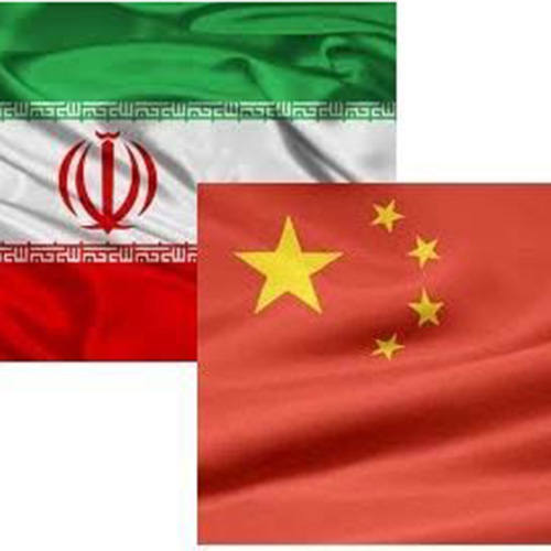 Flags of Iran and China