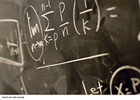 Mathematical Equation on Chalkboard