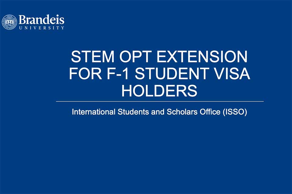 Title slide: STEM OPT Extension For F-1 Student Visa Holders