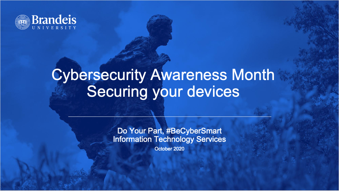 Image of cybersecurity awareness presentation