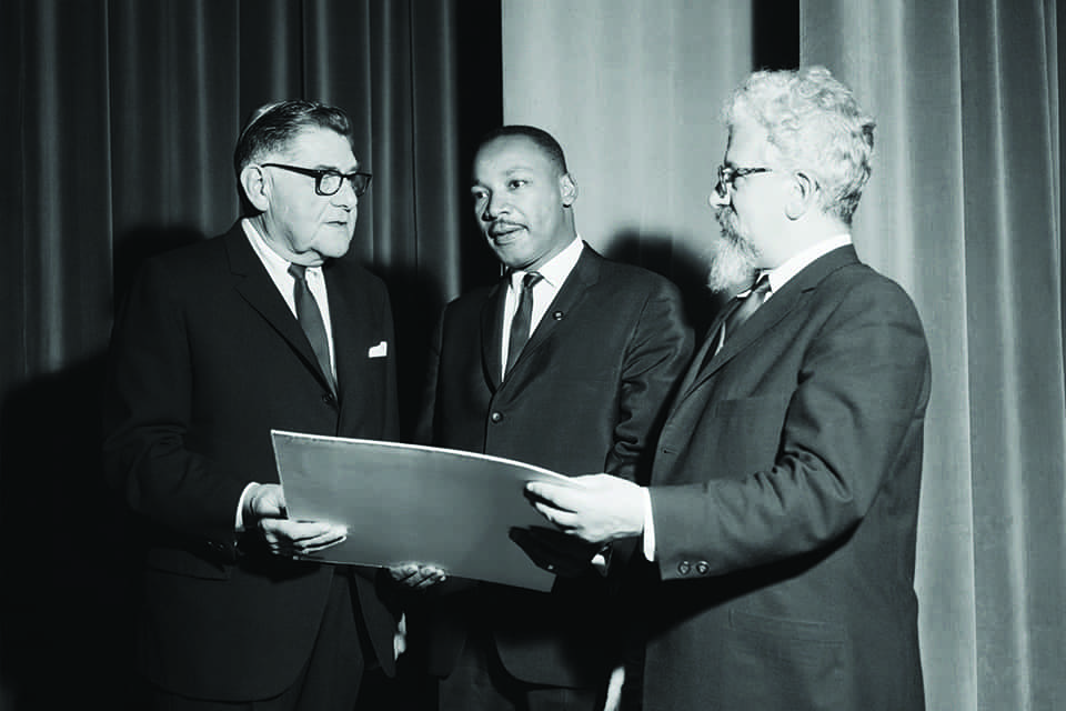 George Maislen, Martin Luther King Jr and Abraham Joshua Heschel 