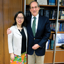 Lan Xue '90, MA'91, with President Frederick Lawrence