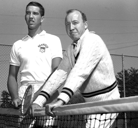 Collins (right) at Brandeis in 1961.
