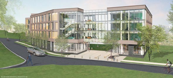 Computer rendering of the new residence hall
