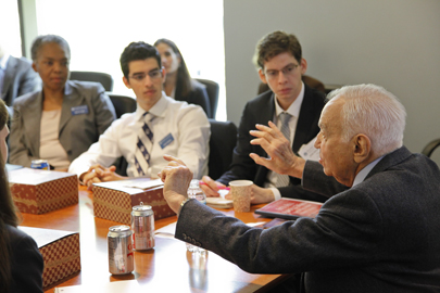mort mandel with students