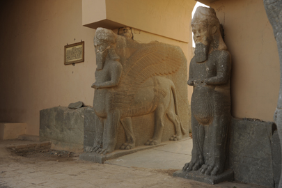  Portal guardians at the entrance to the Northwest palace in Nimrud