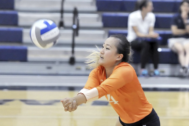 yvette cho playing volleyball