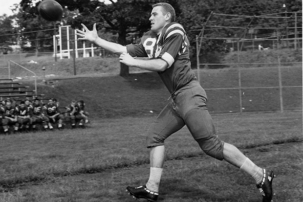 Mike Long '60, member of the Judges football team that went 6-1 in 1957.