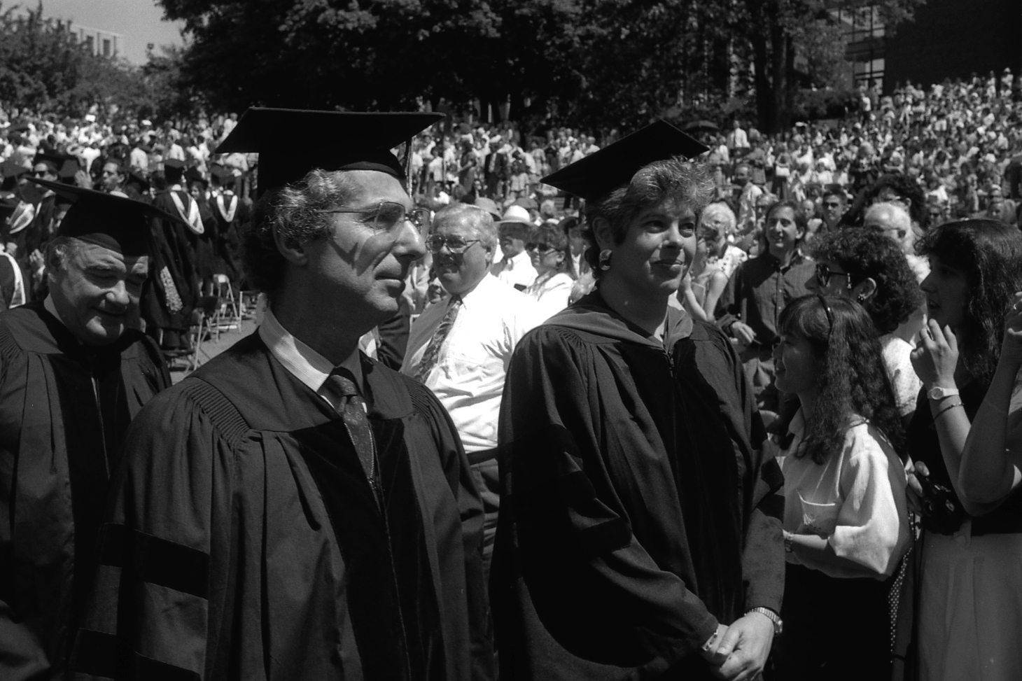 Philip Roth with Joyce Antler at 1991 Commencement