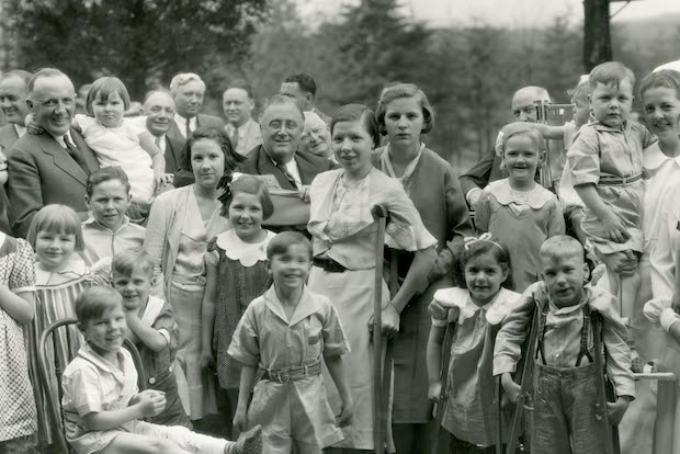 FDR with patients at The Pines at Berkeley Springs