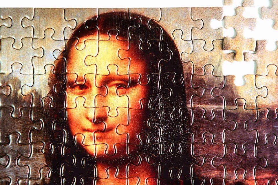 A puzzle of Mona Lisa
