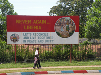 Liberia peace sign