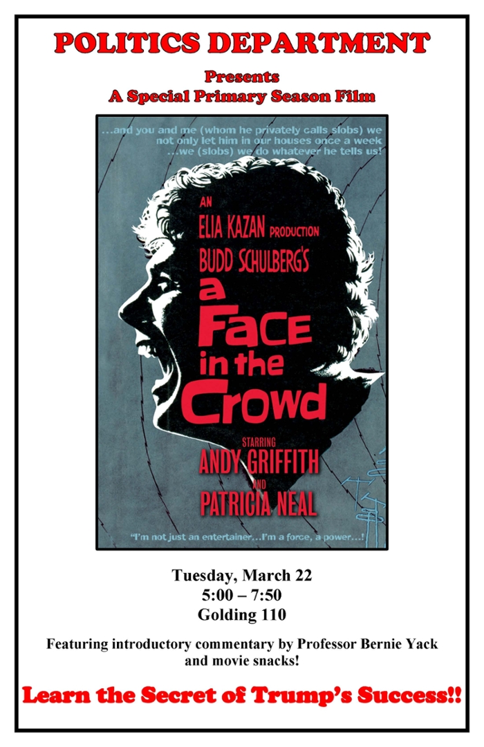 A Face in The Crowd movie poster