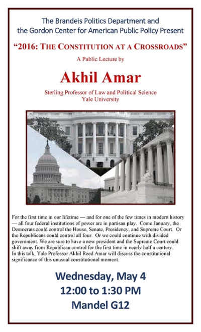 Akhil Amar Lecture Poster