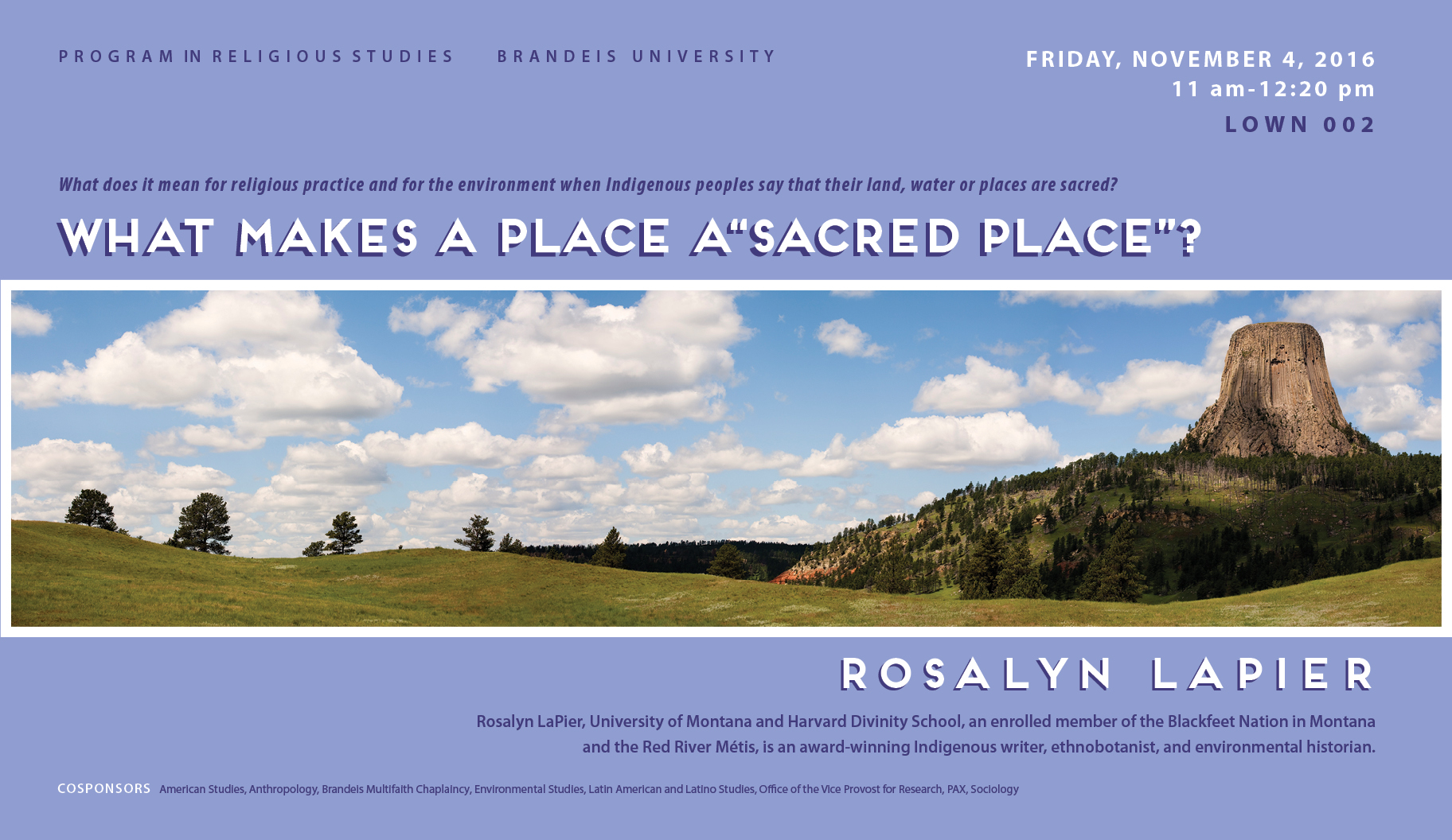 Rosalyn LaPier Poster