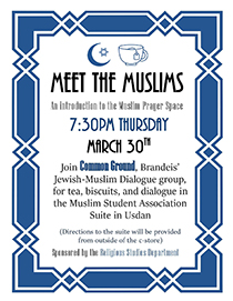 Meet the Muslims Poster with event info