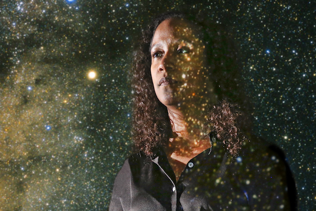 Marcelle Soares-Santos pictured with a sky full of stars