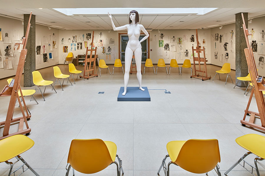 David Shrigley, installation view of Life Model II