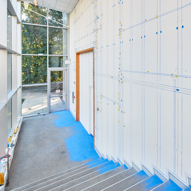 Sarah Sze, Blue Wall Moulting, 2016