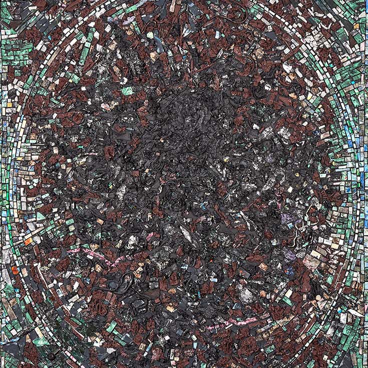 Jack Whitten, Black Monolith VIII (for Maya Angelou), 2015 (detail)