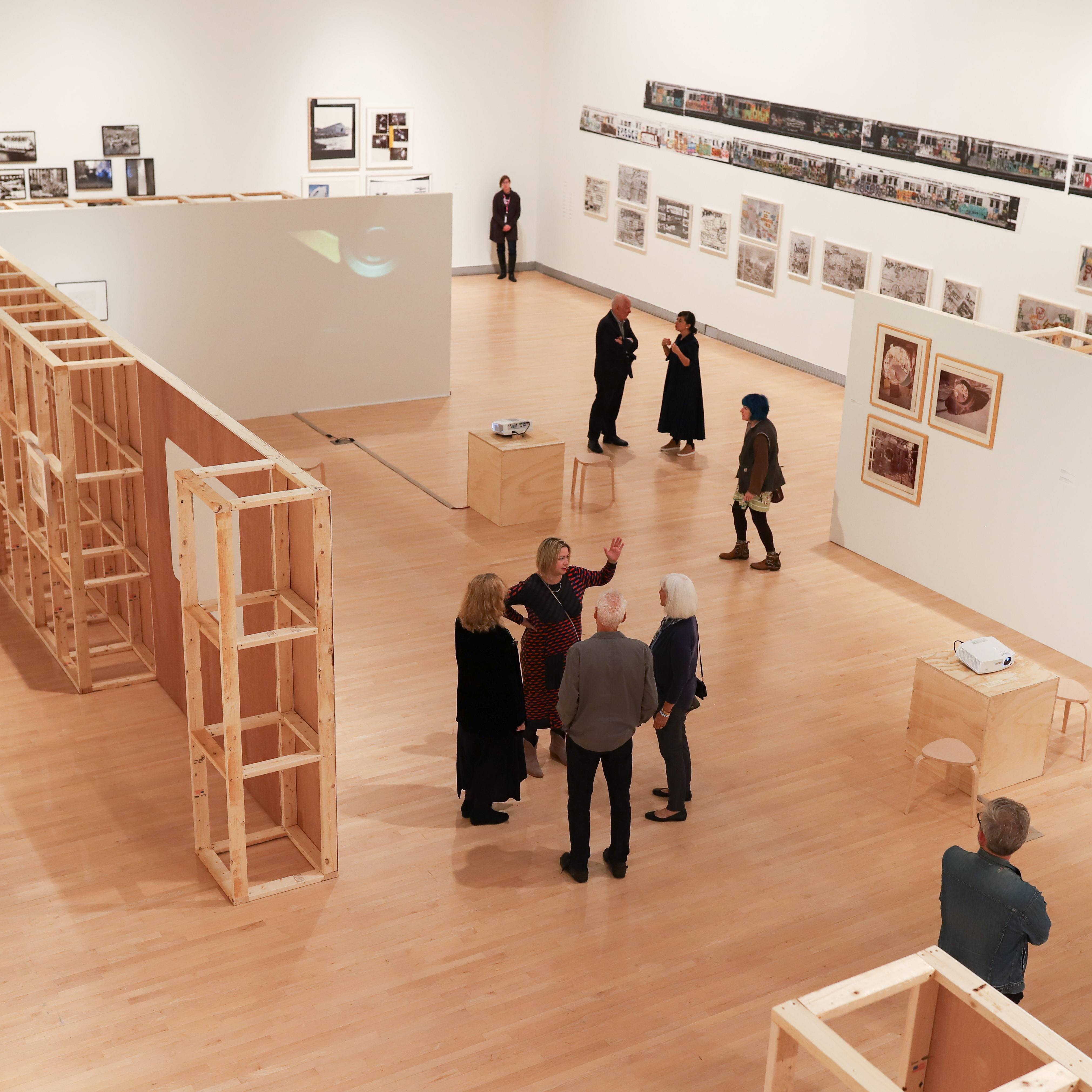 View of Gordon Matta-Clark exhibition from above