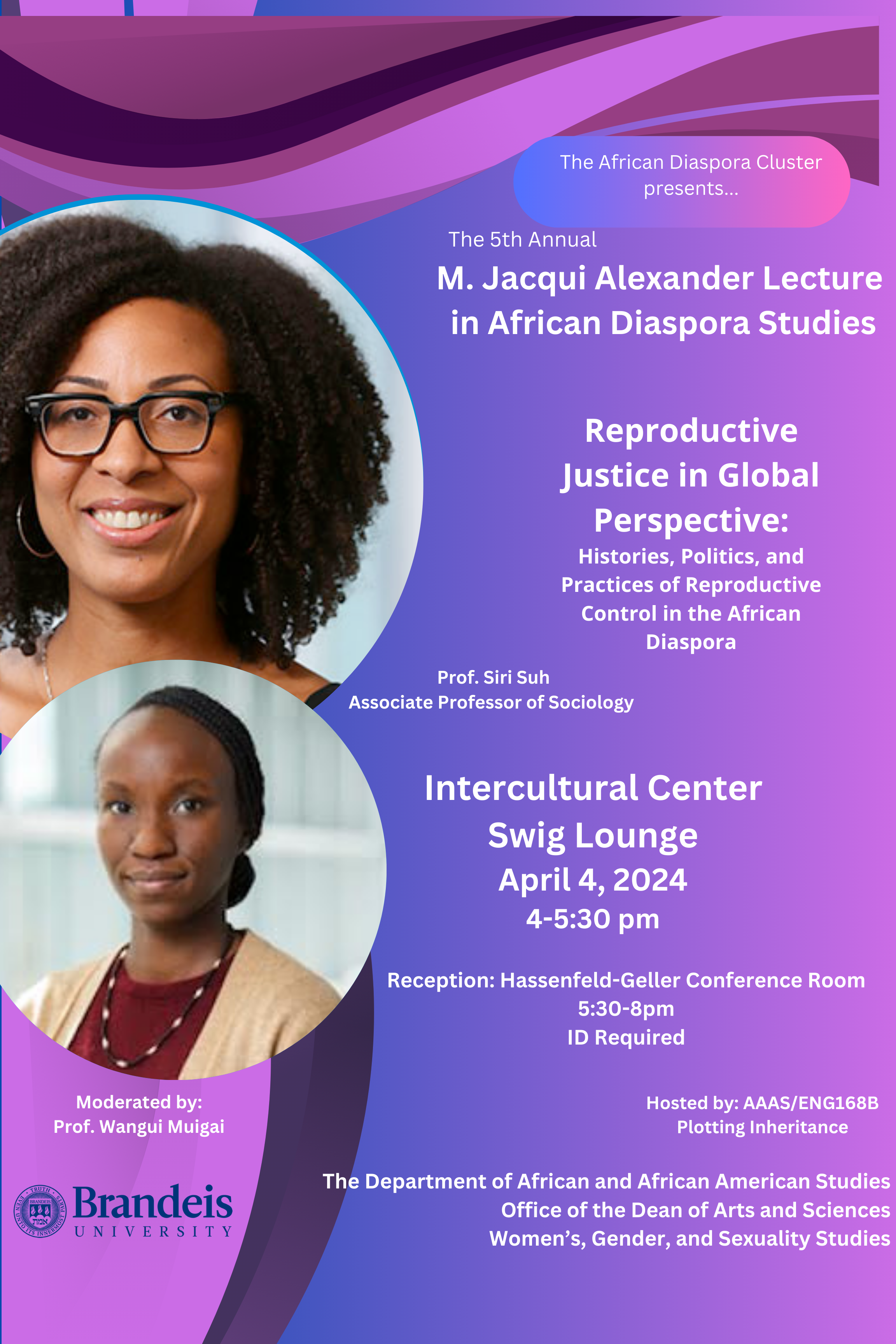 purple flyer for M. Jacqui Alexander Lecture