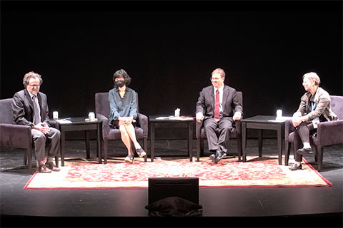 A thumbnail from the recording with Jonathan Decter, ChaeRan Freeze, Eugene Sheppard and Laura Jockusch sitting in order from left to right.