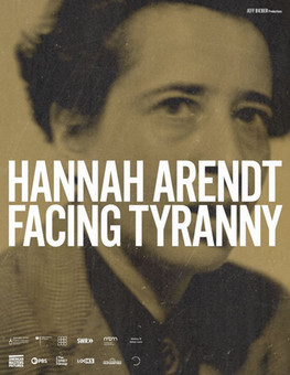 The movie poster with the portrait of Hannah Arendt