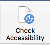 Microsoft Check Accessibility button