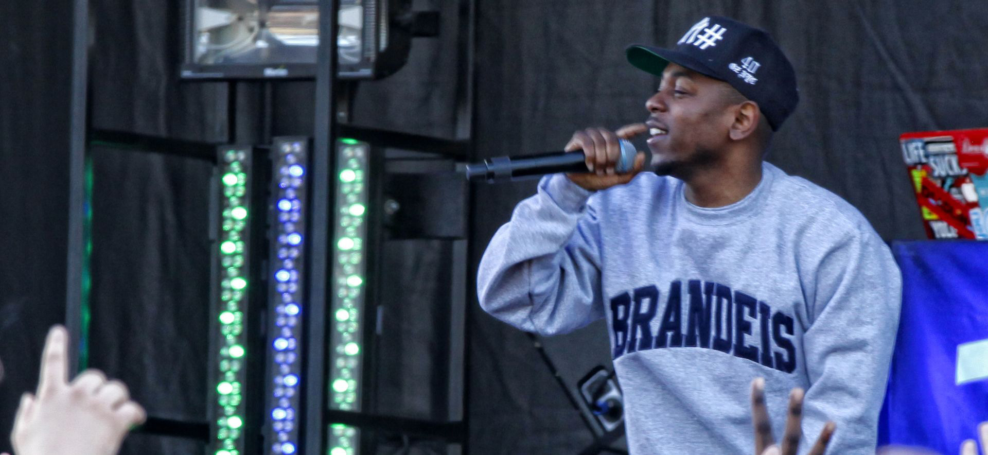 Kendrick Larmar performing at Brandeis