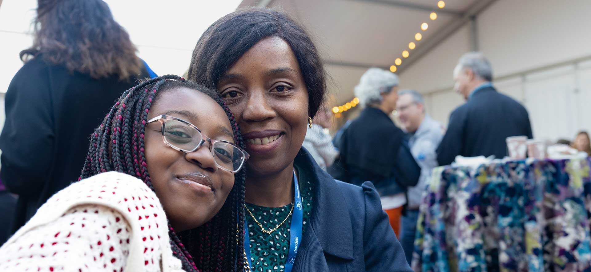 Zahra Lohoue and Valerie Tchikanda at the Welcome Reception