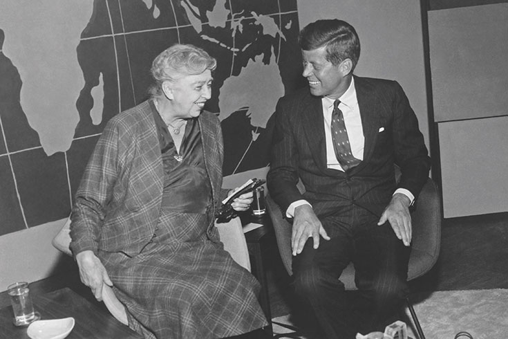 Eleanor Roosevelt and John F. Kennedy