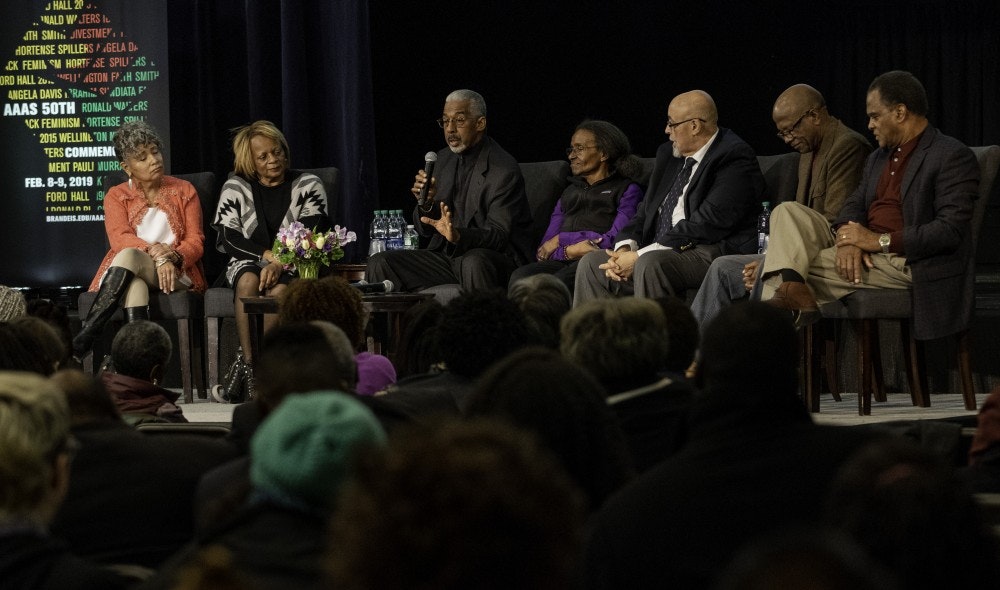 Ford Hall panel on stage