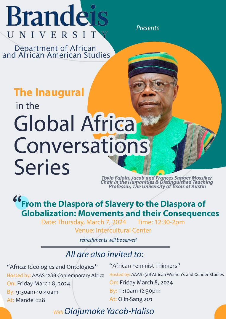 flyer for global Africa conversation series