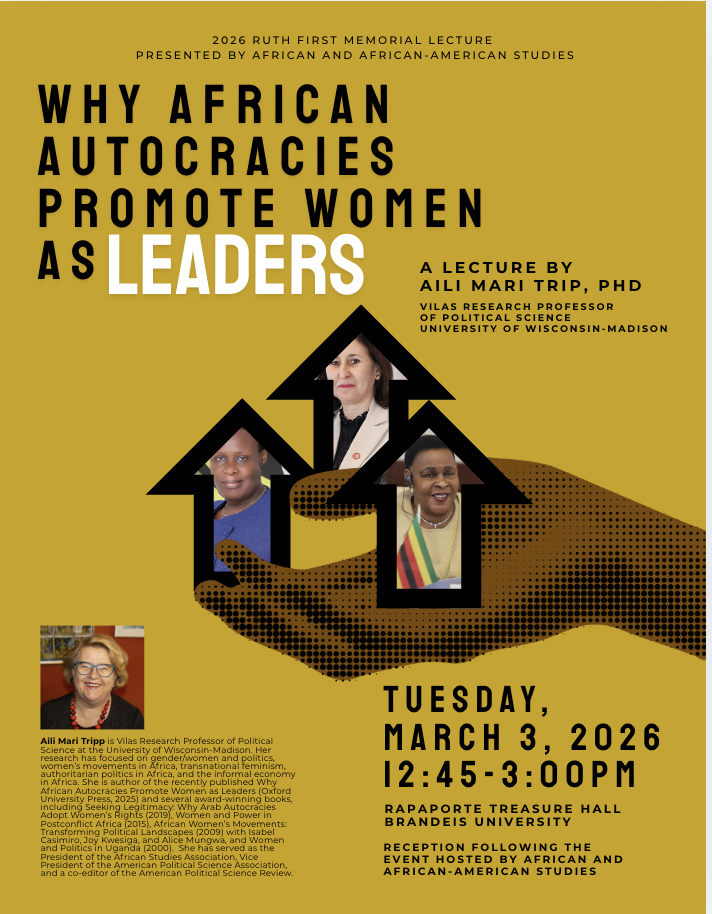 Ruth First 2026 Lecture Flyer