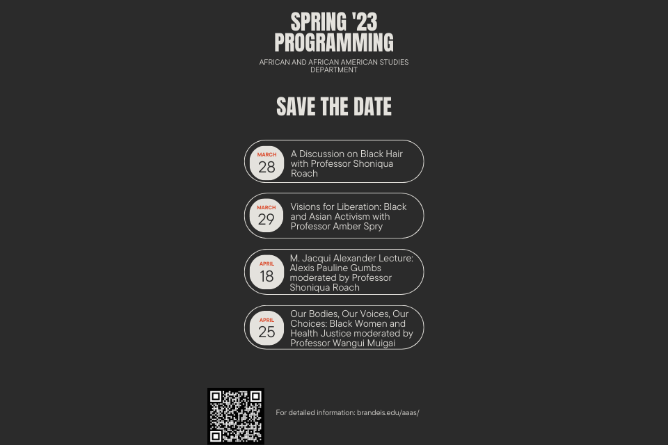 A list of the AAAS Spring Events 