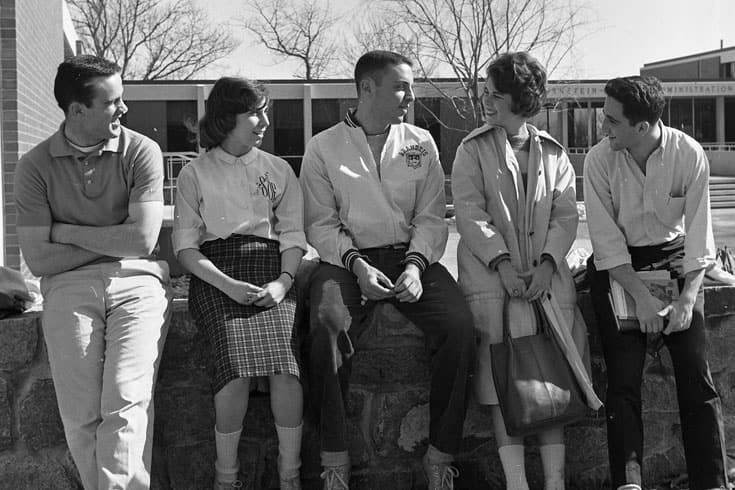 Brandeis students in 1961