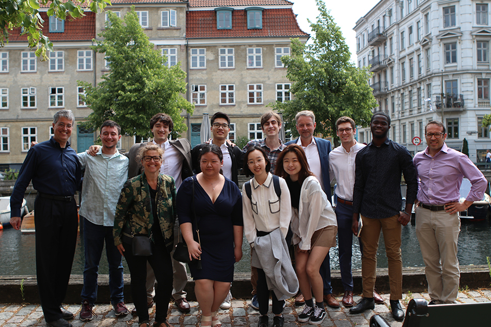 Students on Brandeis in Copenhagen 2019 with Faculty Director Dr. Scott Redenius