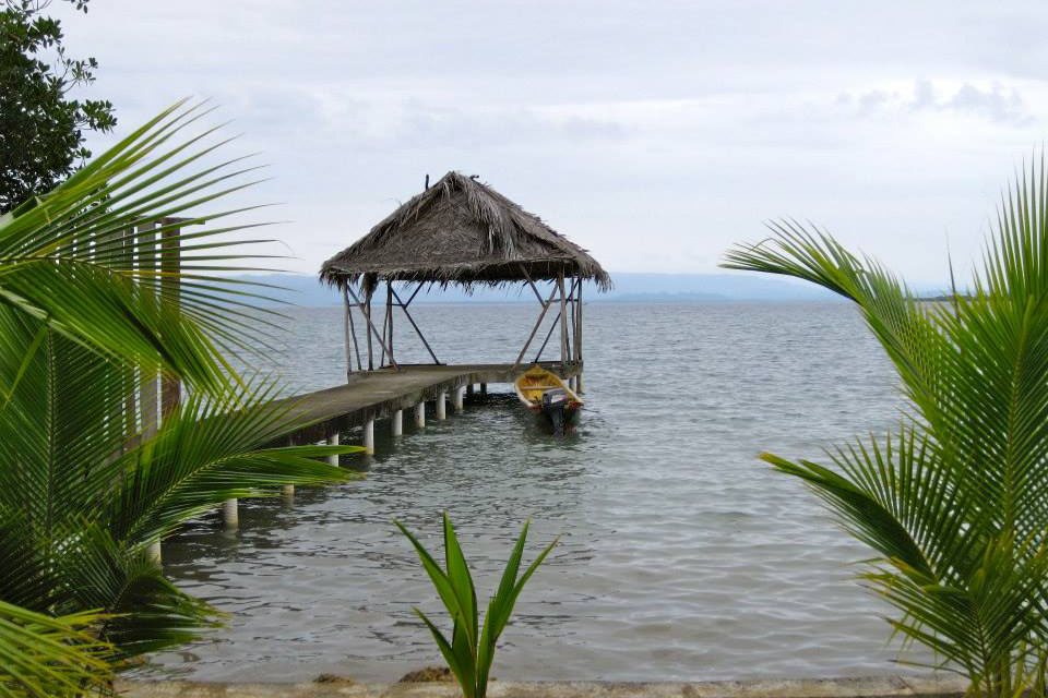 A hut on the water in Panama