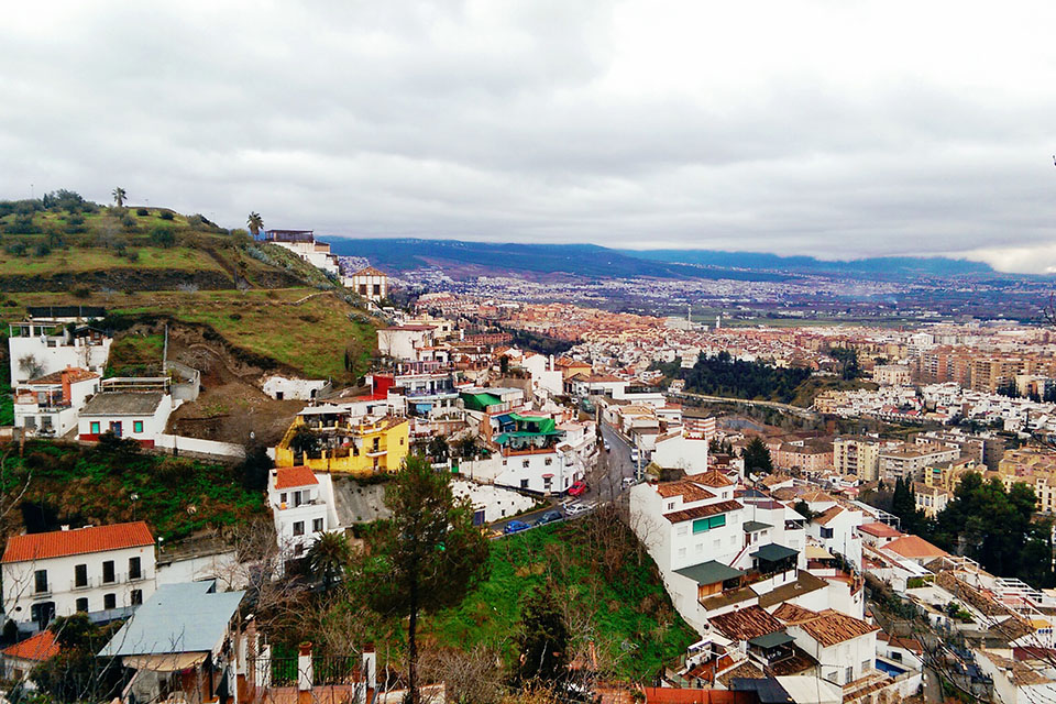 An aerial view of a city in Spain