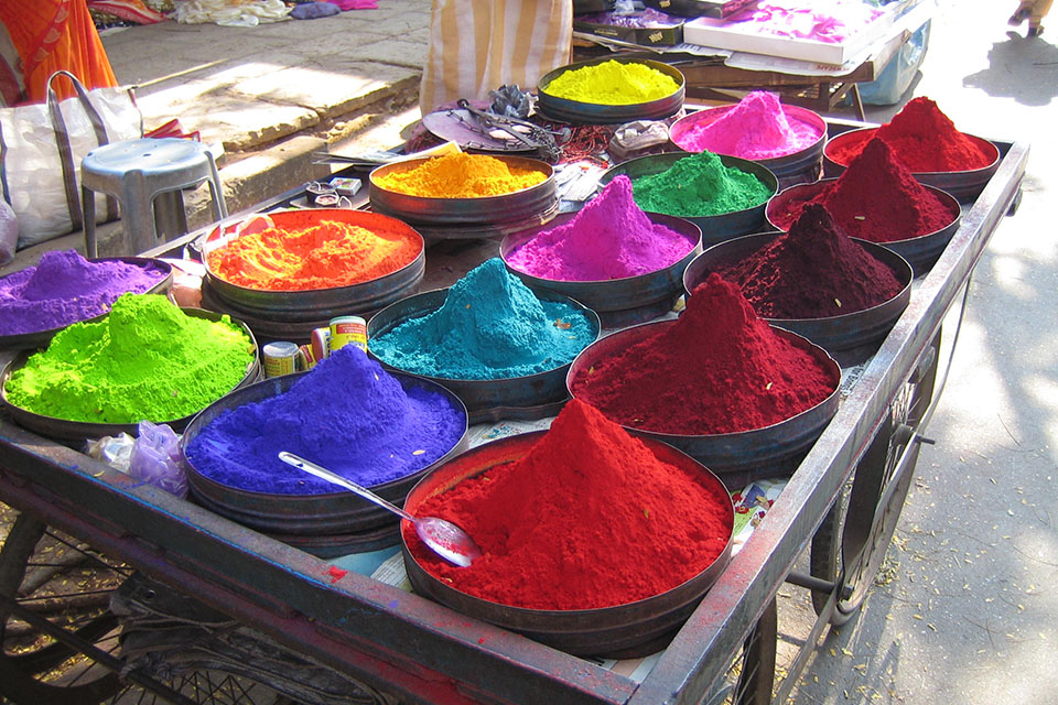 Spices in an Indian market