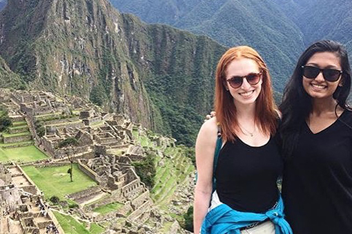 Two students in Peru